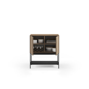 Credenza 2 ante con gamba in metallo Emy 80x90 cm
