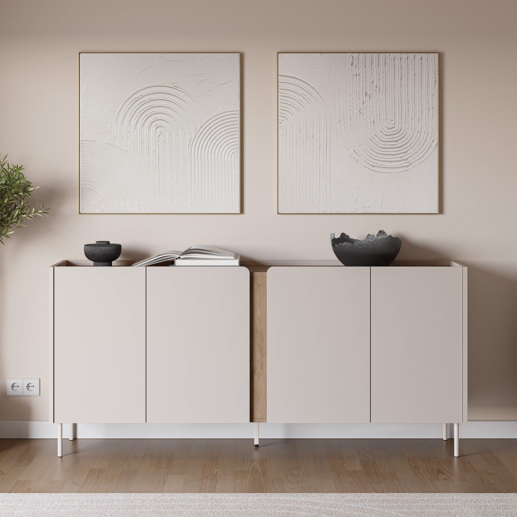 Madia 4 ante crema Lucis 180x82 cm
