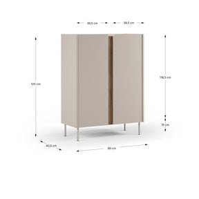 Credenza 2 ante crema Lucis 90x120 cm