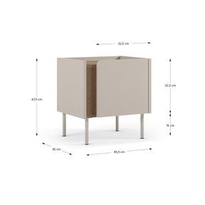 Comodino 1 anta crema Lucis 35x47 cm