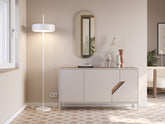 Madia 3 ante crema e rovere Remy 150x80 cm