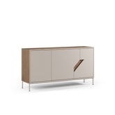 Madia 3 ante crema e rovere Remy 150x80 cm