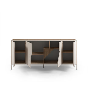 Madia 4 ante crema e rovere Remy 180x80 cm