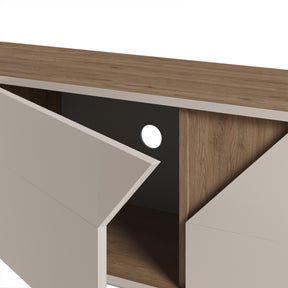 Mobile TV 3 ante crema e rovere Remy 150x55 cm