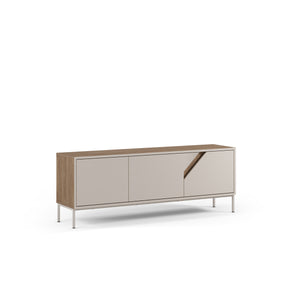 Mobile TV 3 ante crema e rovere Remy 150x55 cm