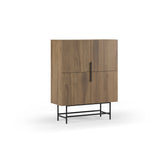 Credenza 4 ante con gamba in metallo Elide 100x128 cm