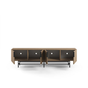 Mobile TV 4 ante con gamba in metallo Elide 200x63 cm