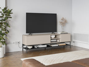 Mobile TV 2 ante con gamba in metallo Emy 180x55 cm