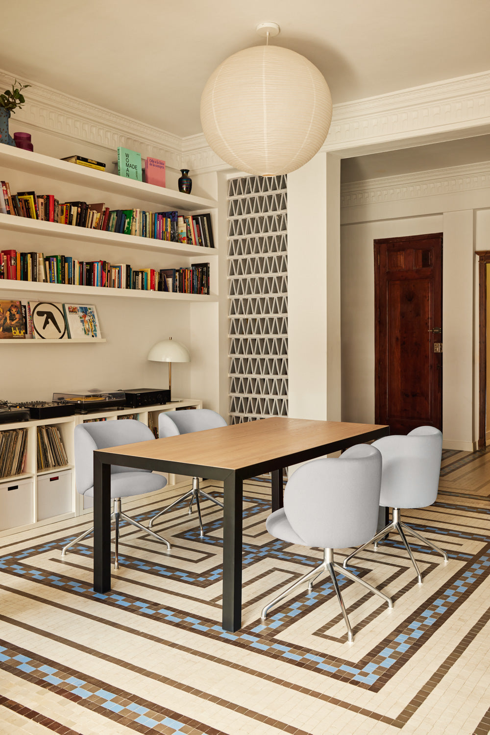 Tavolo rettangolare con gambe in metallo Karn 180x75 cm