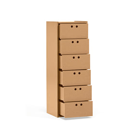 Cassettiera alta 6 cassetti Lully 40x118 cm