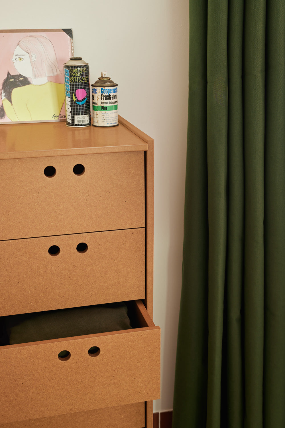 Cassettiera alta 6 cassetti Lully 40x118 cm