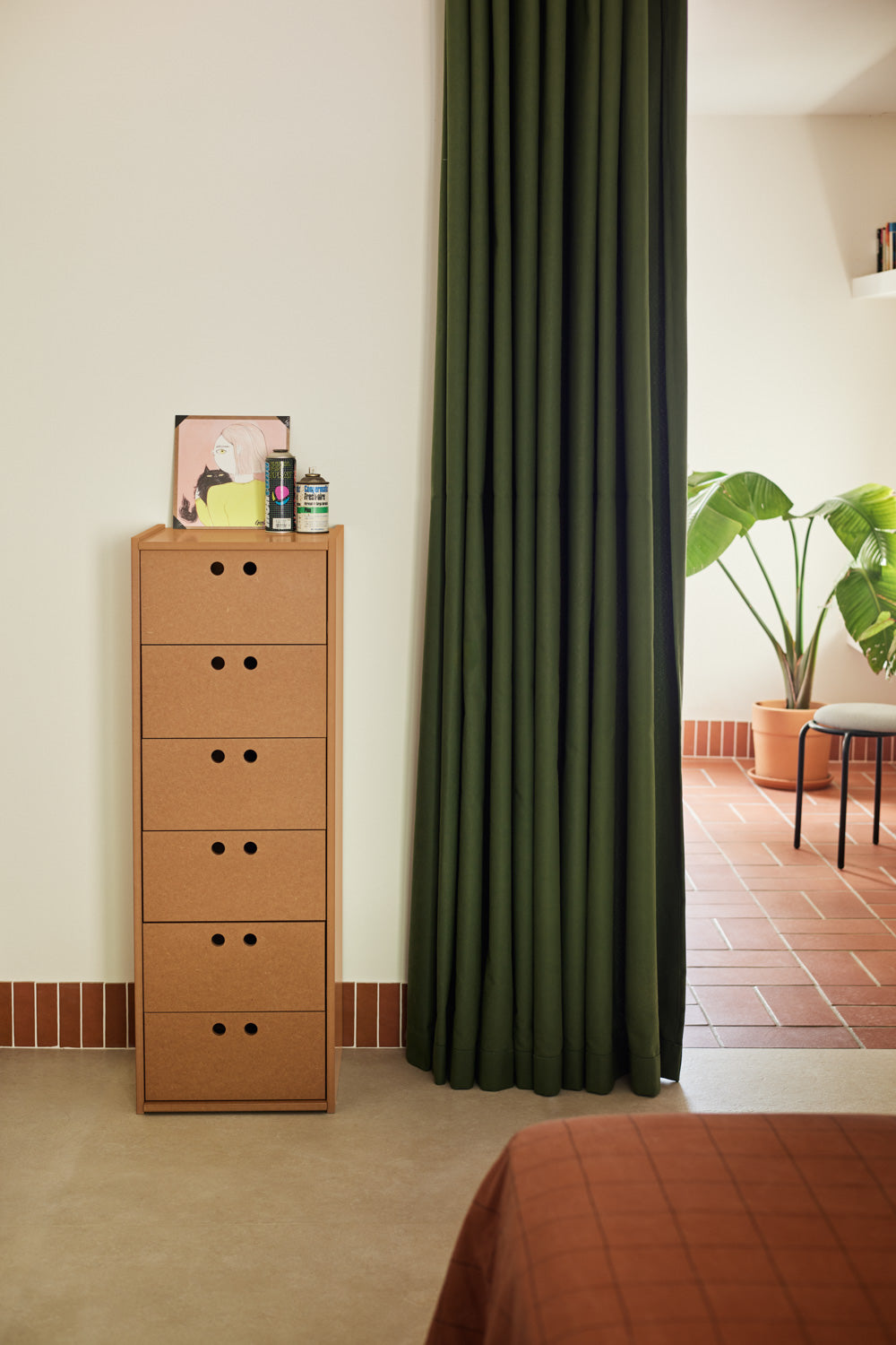 Cassettiera alta 6 cassetti Lully 40x118 cm