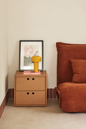 Comodino 2 cassetti Lully 40x42 cm