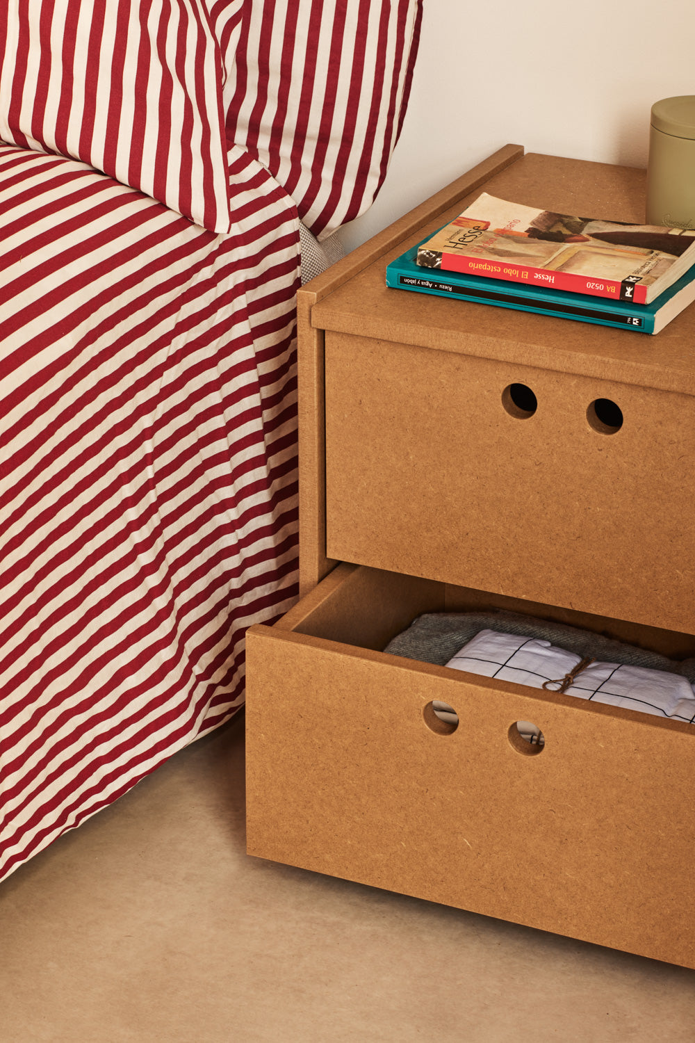 Comodino 2 cassetti Lully 40x42 cm