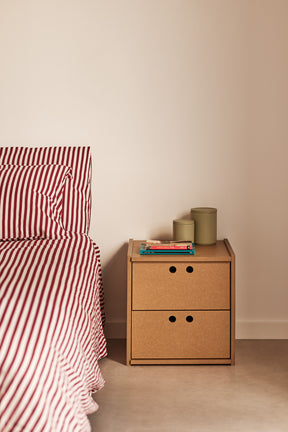 Comodino 2 cassetti Lully 40x42 cm