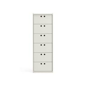 Cassettiera alta 6 cassetti Lully 40x118 cm