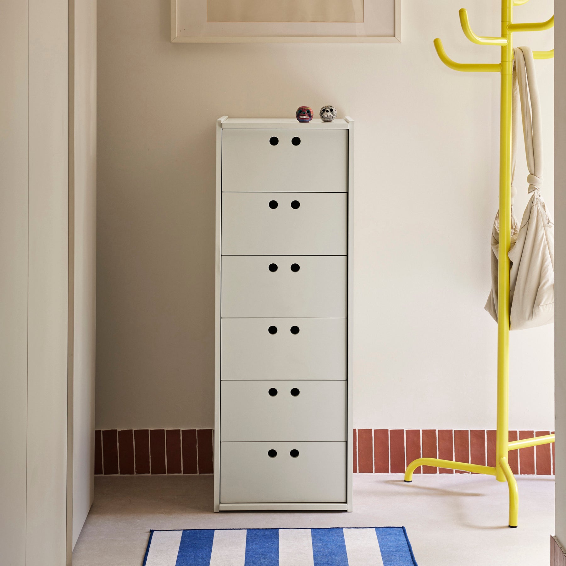 Cassettiera alta 6 cassetti Lully 40x118 cm