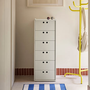 Cassettiera alta 6 cassetti Lully 40x118 cm