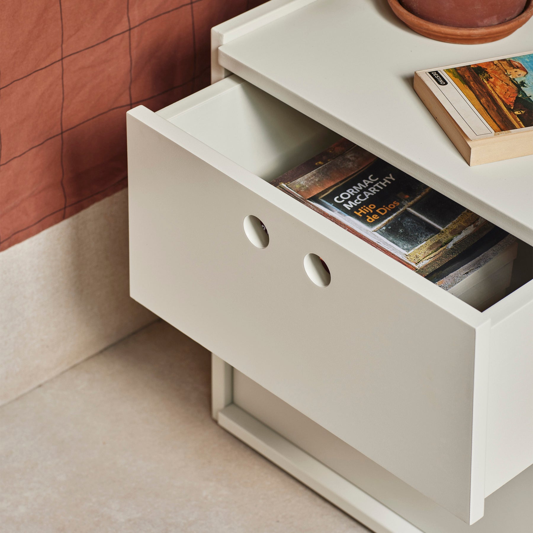 Comodino 2 cassetti Lully 40x42 cm