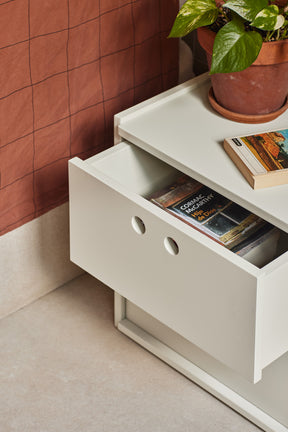 Comodino 2 cassetti Lully 40x42 cm