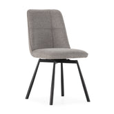 Set di 4 sedie girevoli in tessuto Luxe 46x85 cm