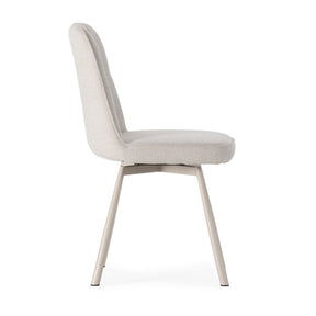 Set di 4 sedie girevoli in tessuto Luxe 46x85 cm