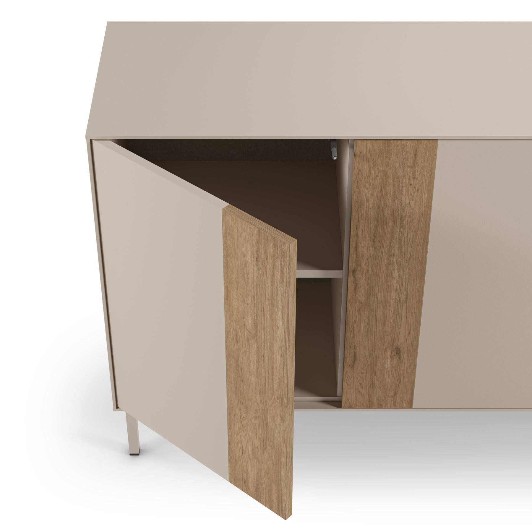 Madia 4 ante crema/rovere Ryel 180x80 cm