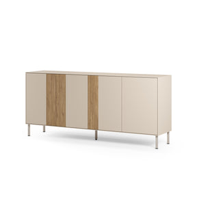 Madia 4 ante crema/rovere Ryel 180x80 cm