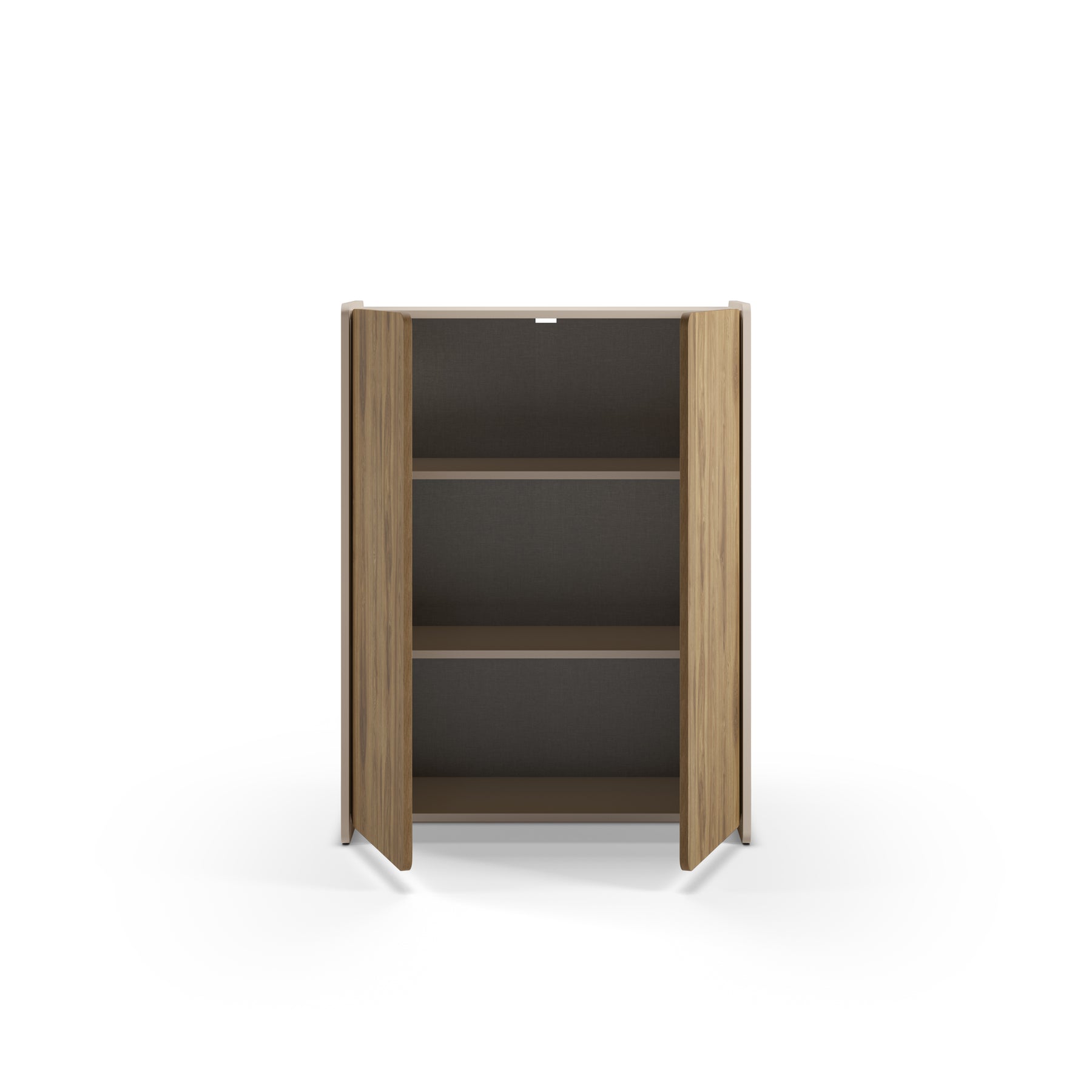 Credenza 2 ante crema/rovere Luon 90x125 cm