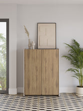 Credenza 2 ante crema/rovere Luon 90x125 cm