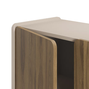 Credenza 2 ante crema/rovere Luon 90x125 cm