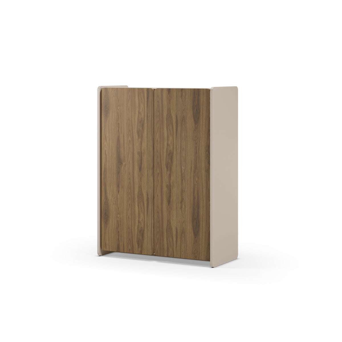 Credenza 2 ante crema/rovere Luon 90x125 cm