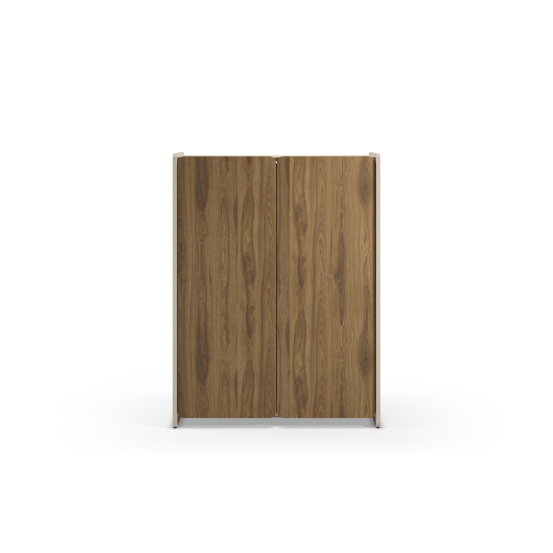 Credenza 2 ante crema/rovere Luon 90x125 cm