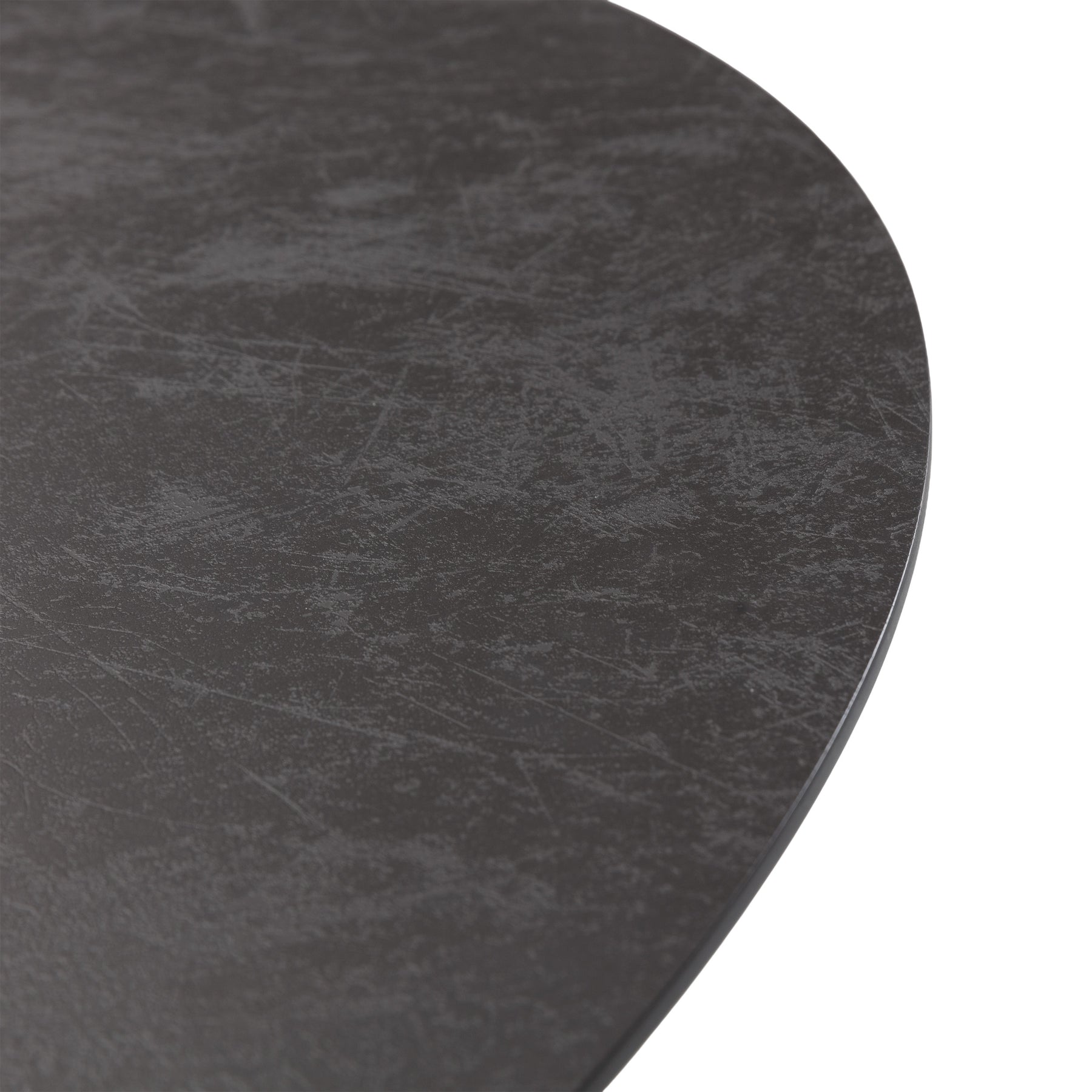 Tavolo rotondo con gamba in metallo nero Hugo 76x120 cm