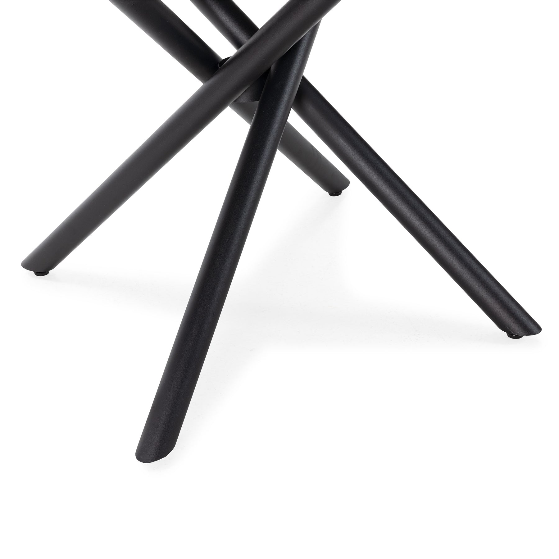 Tavolo rotondo con gamba in metallo nero Hugo 76x120 cm