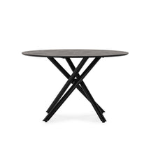 Tavolo rotondo con gamba in metallo nero Hugo 76x120 cm