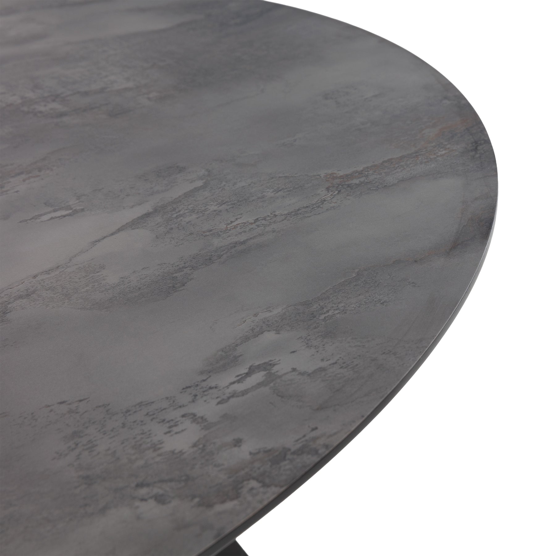 Tavolo rotondo con gamba in metallo nero Anrex 130x76 cm