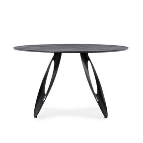 Tavolo rotondo con gamba in metallo nero Anrex 130x76 cm