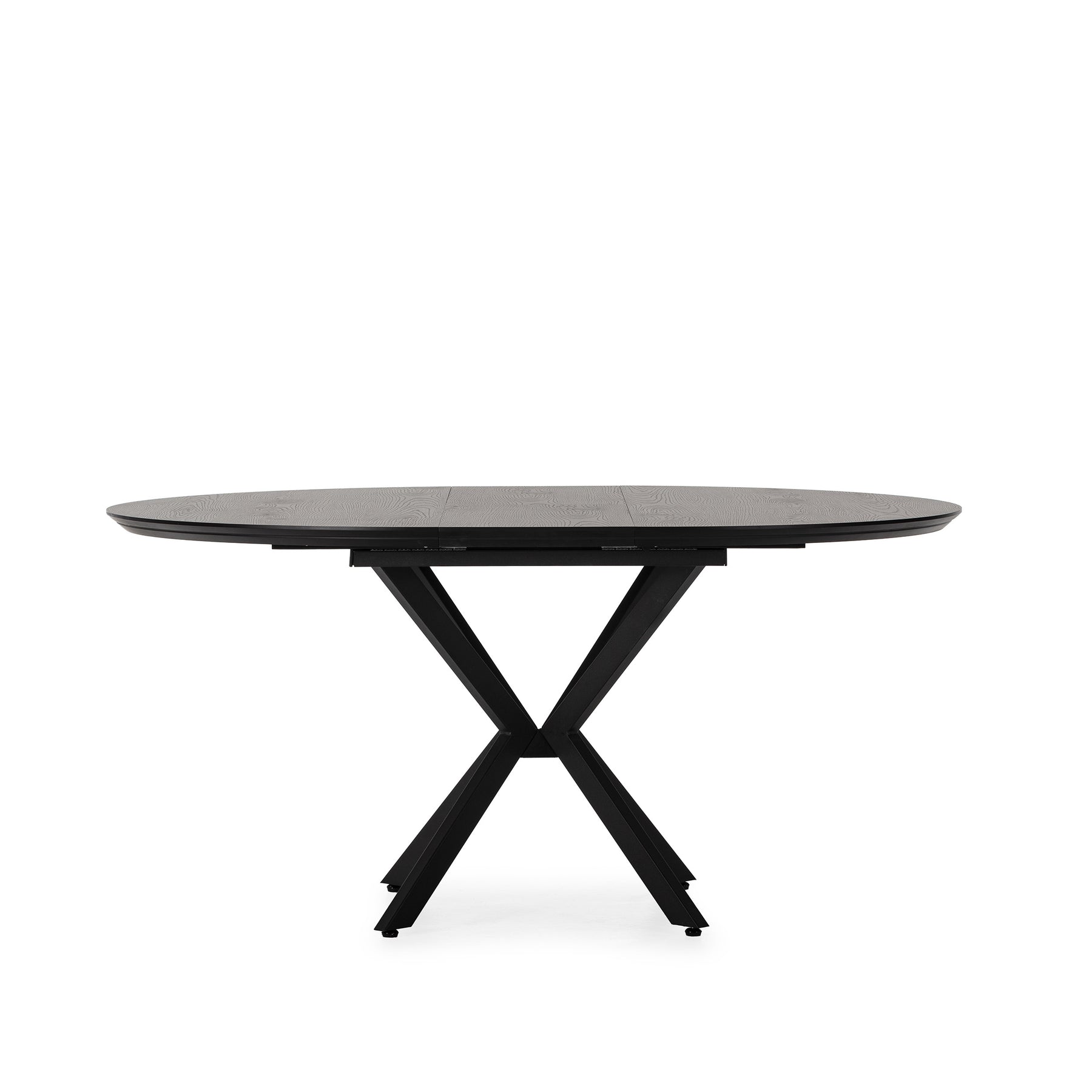 Tavolo rotondo allungabile con gamba in metallo Nayra 126/160x75 cm