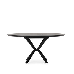 Tavolo rotondo allungabile con gamba in metallo Nayra 126/160x75 cm