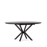 Tavolo rotondo allungabile con gamba in metallo Nayra 126/160x75 cm