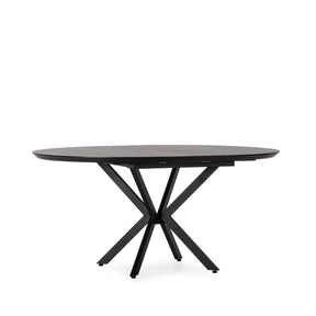 Tavolo rotondo allungabile con gamba in metallo Nayra 126/160x75 cm