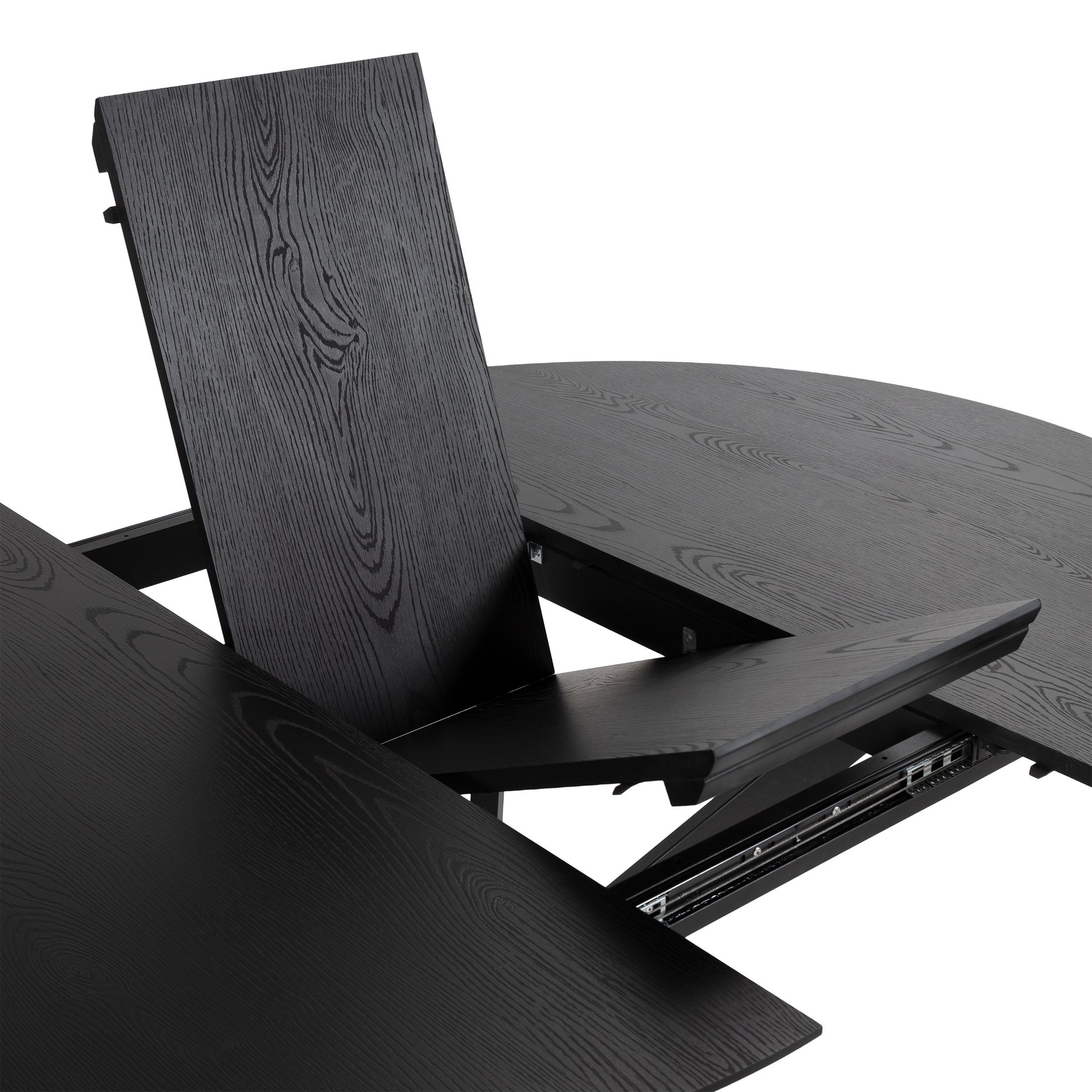 Tavolo rotondo allungabile con gamba in metallo Nayra 126/160x75 cm