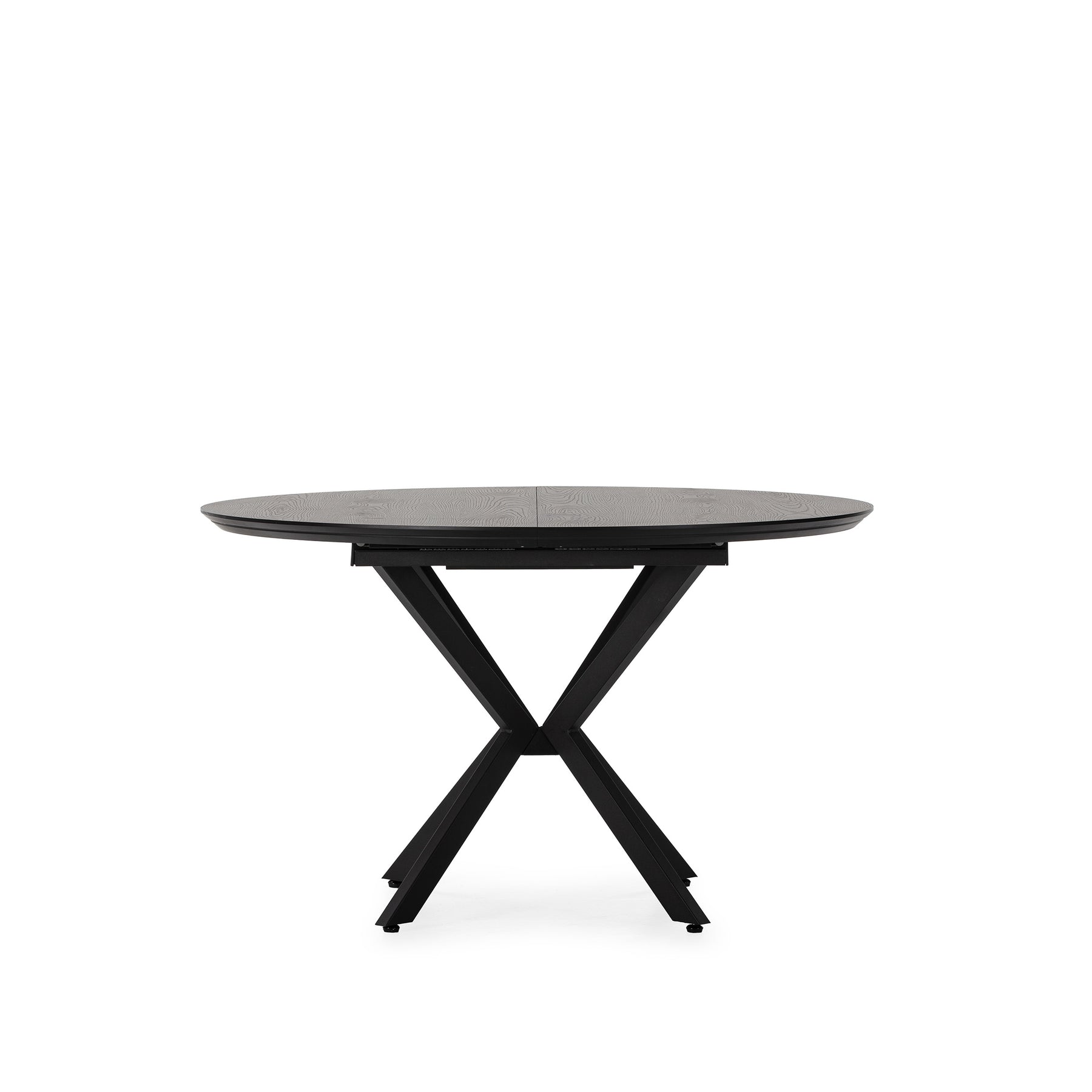 Tavolo rotondo allungabile con gamba in metallo Nayra 126/160x75 cm