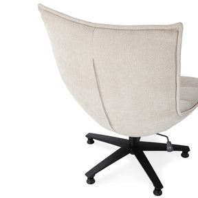 Sedia girevole con gamba in metallo Cavik 76x101 cm