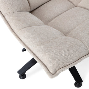 Sedia girevole con gamba in metallo Cavik 76x101 cm