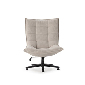 Sedia girevole con gamba in metallo Cavik 76x101 cm