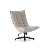 Sedia girevole con gamba in metallo Cavik 76x101 cm