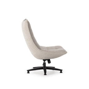 Sedia girevole con gamba in metallo Cavik 76x101 cm