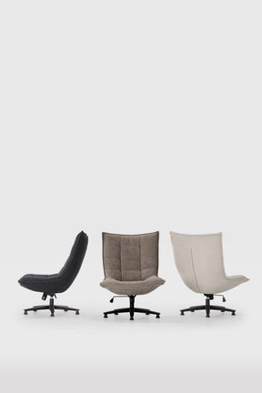 Sedia girevole con gamba in metallo Cavik 76x101 cm